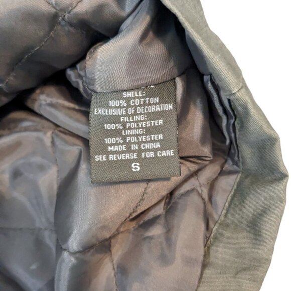 Ødyn (Odyn) Floral Embroidered Olive Green Quilted Military Jacket Size Small - Picture 9 of 11